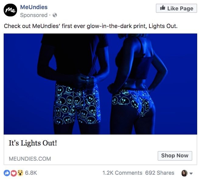 Meundies Facebook广告